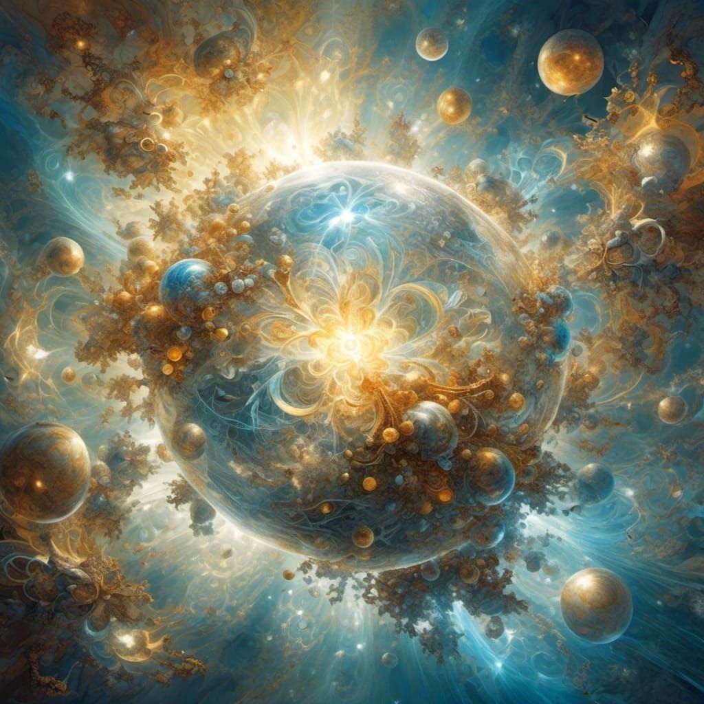 Abstract Sphere of Incandescent Light