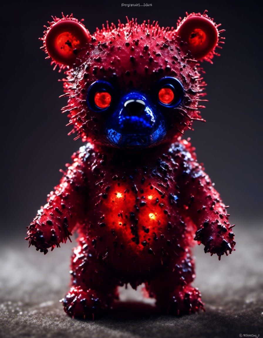 Microphotograph Portrait: Evil Chibi Imp Bear
