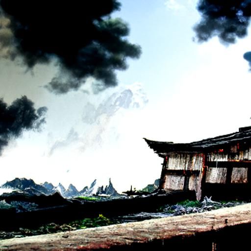 Detailed Matte Painting of Tanjiro Kamado