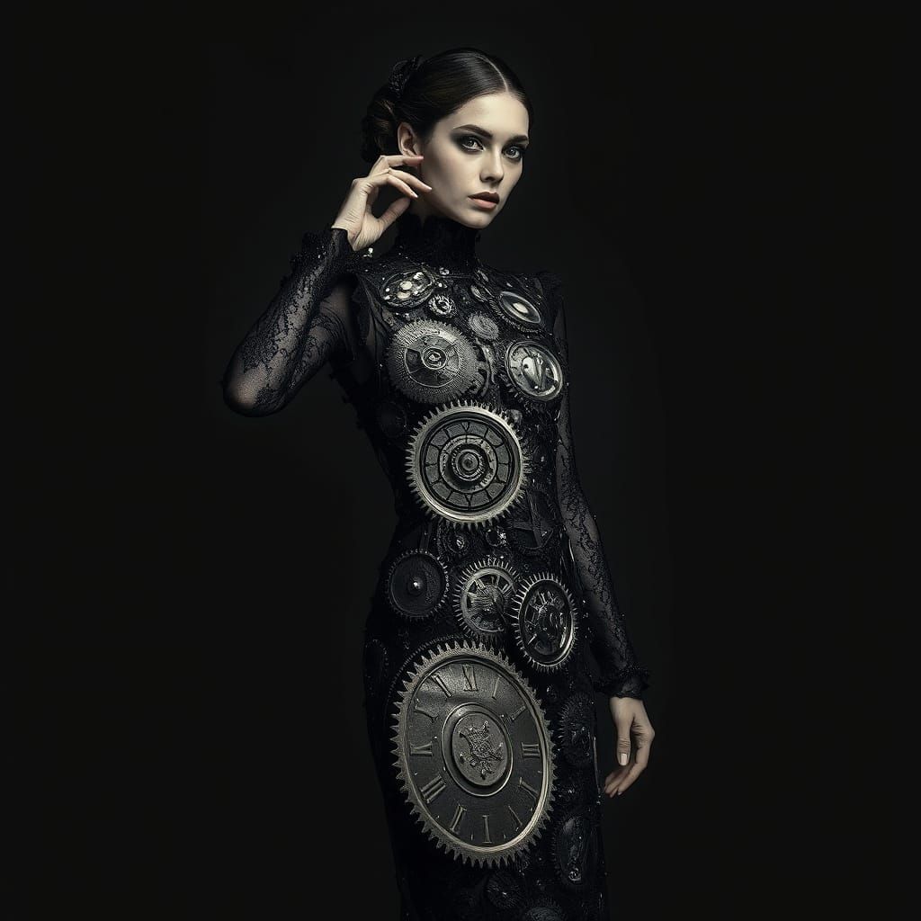 Clockwork Gear Dress: Steampunk High Fashion