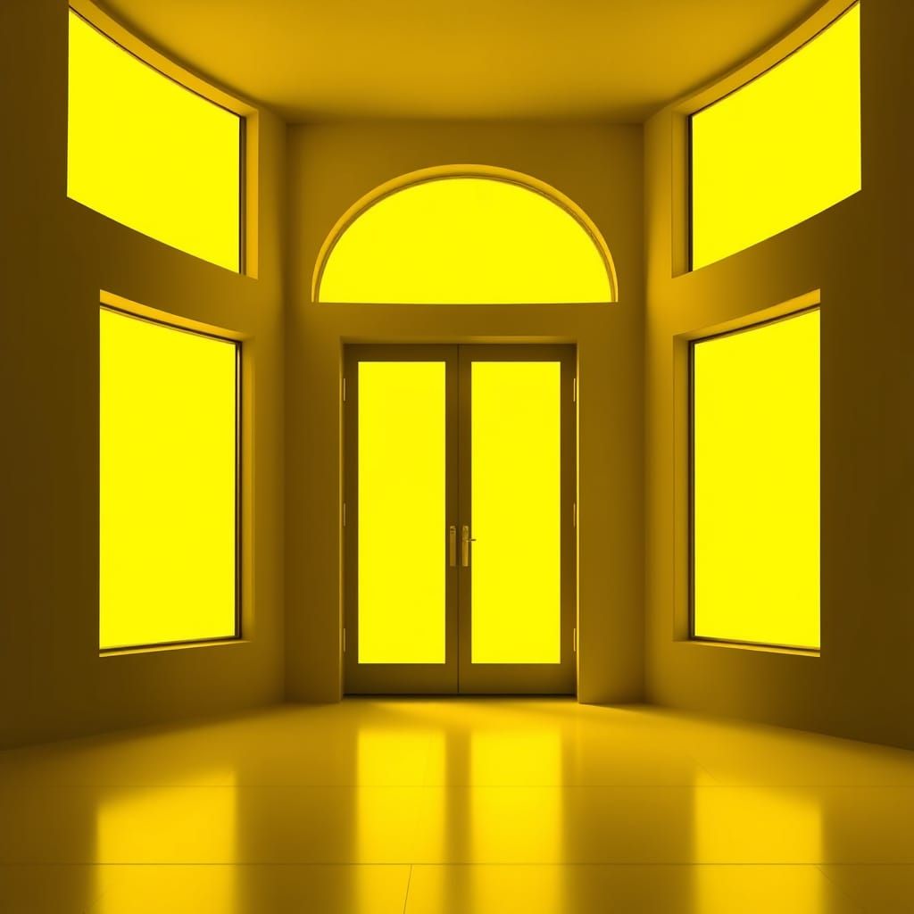 Yellow Minimalism Art Abstract