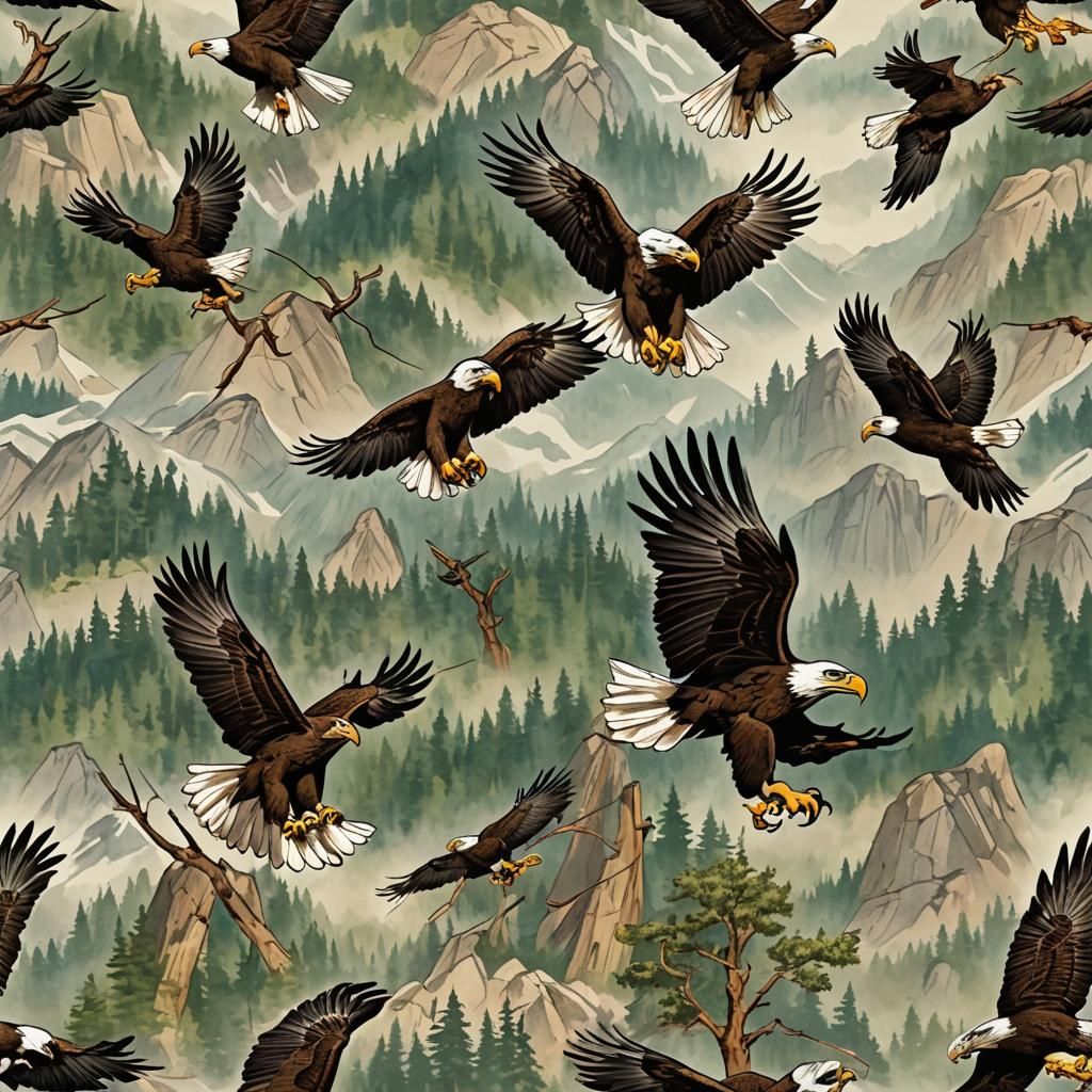 Eagles in Archery Competition: A Striking Scene