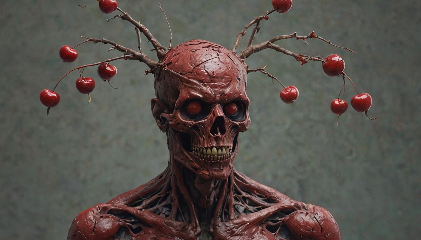 Zombie Cherry Tree in Horror Style