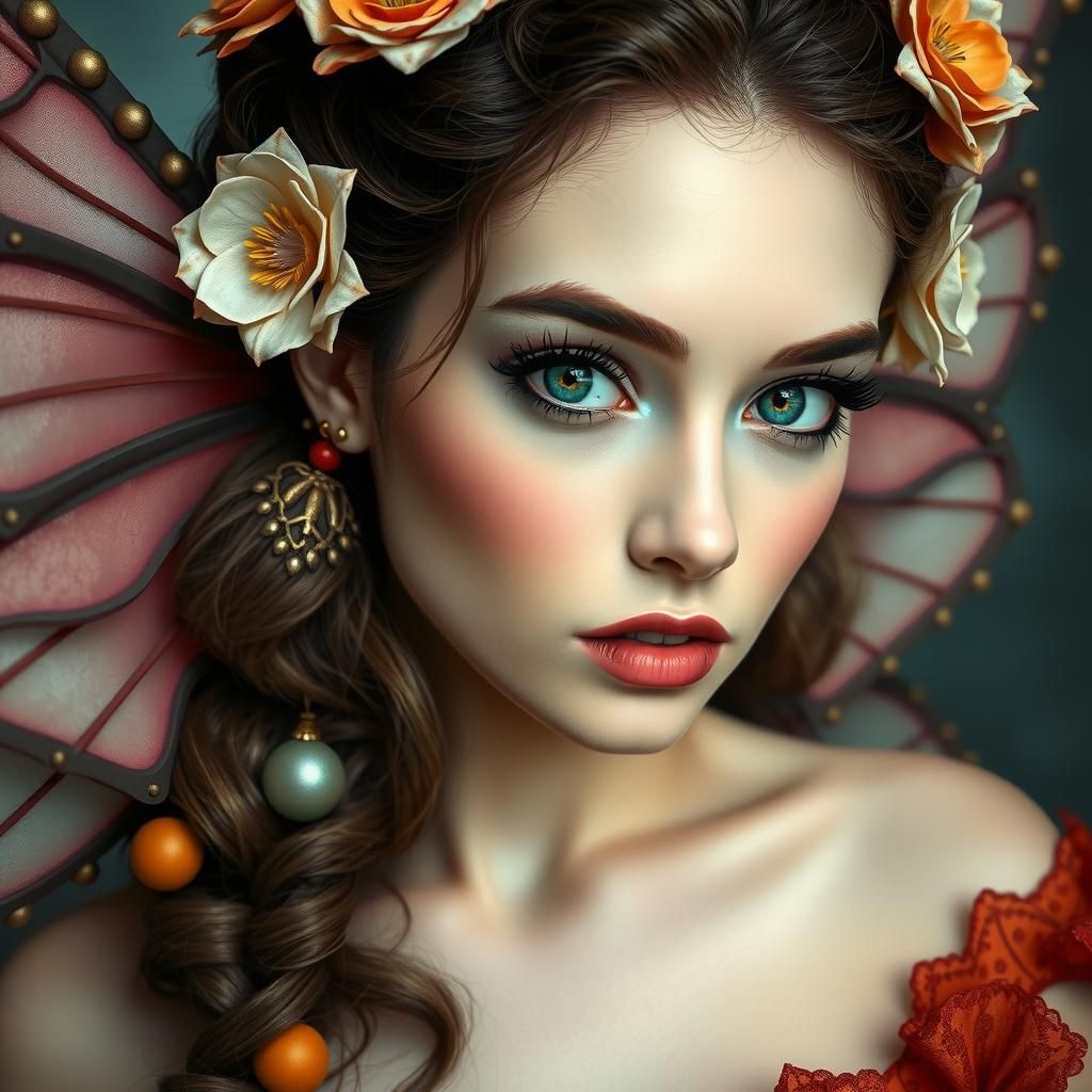 Fairy Princess Portrait in Art Deco Style