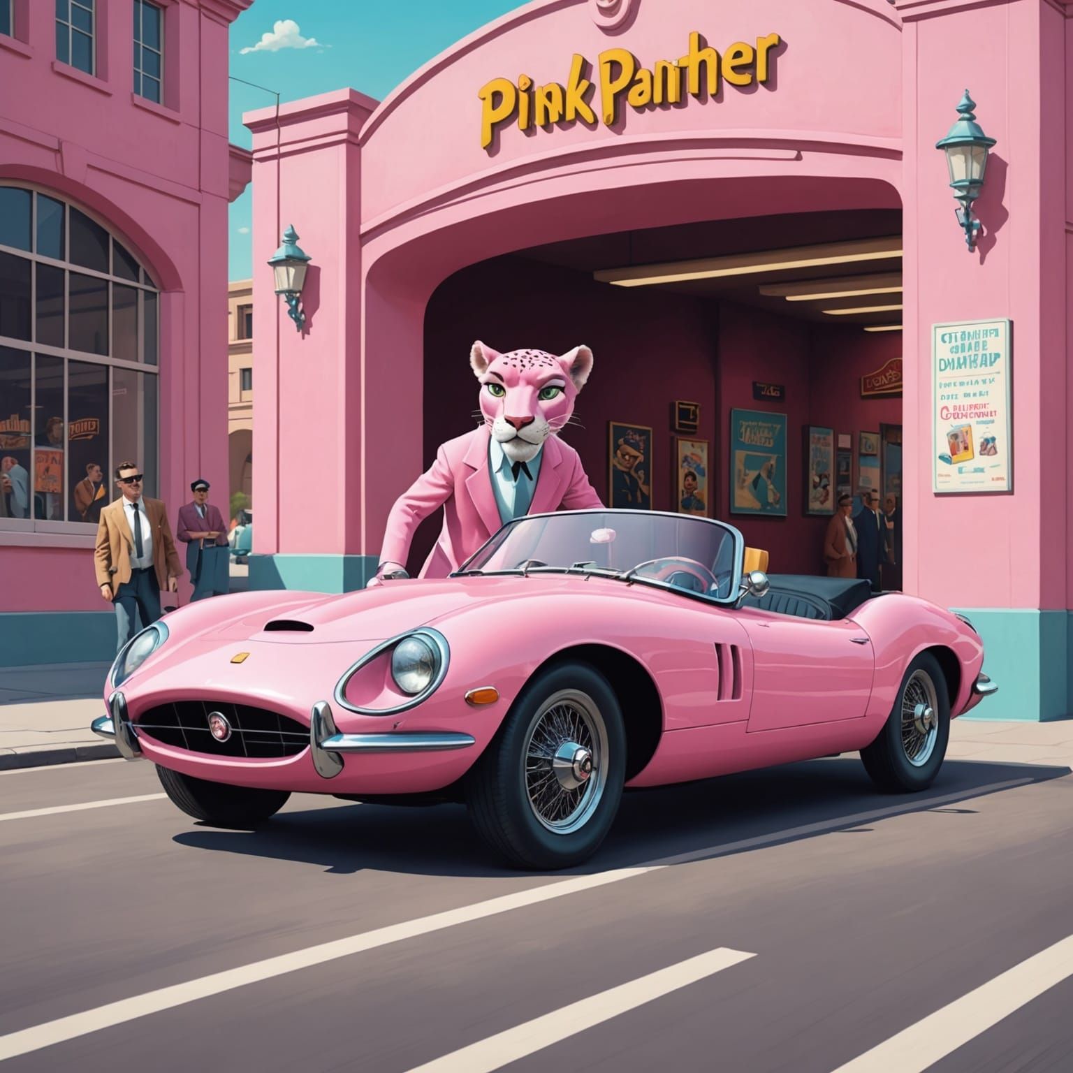Pink Panther at the Cinema: 1960s Cartoon Style