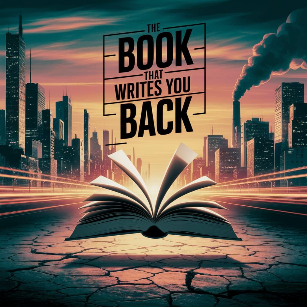 Dystopian Sci-Fi Movie Poster: The Book That Writes Back