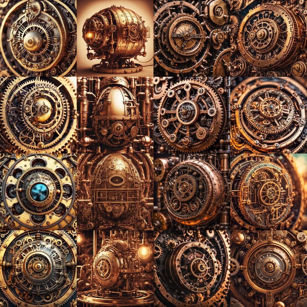 Ethereal Steampunk Egg Convergence