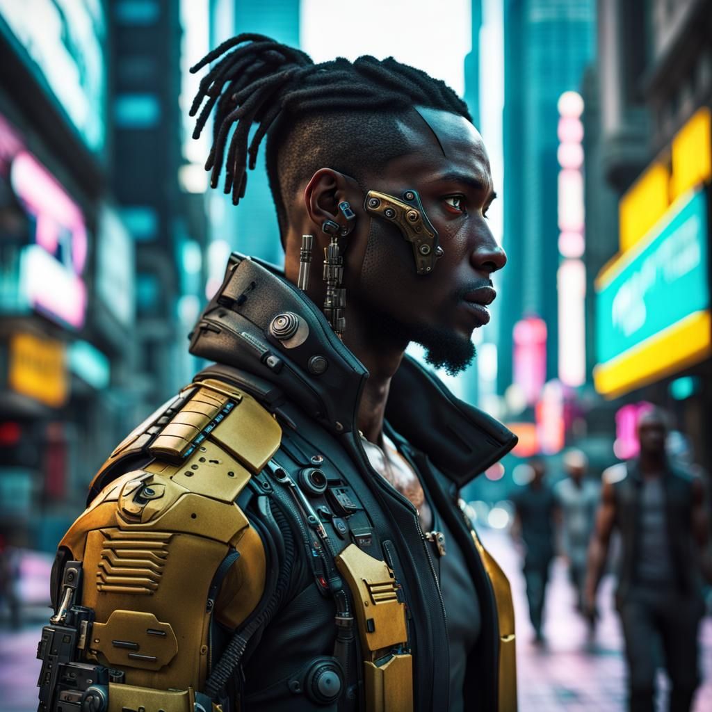 Cyberpunk Inspired Man with Robotic Cybernetics