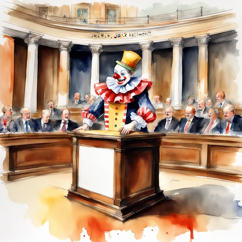 A clown parliament - every clown has his own costume.