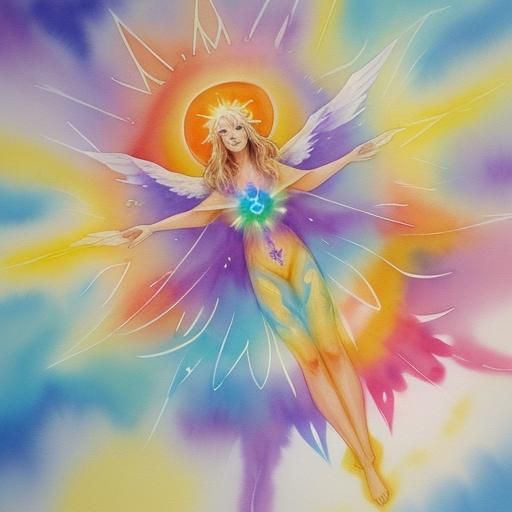 Spiritual Psychic Graffiti Art with Sunshine Beams