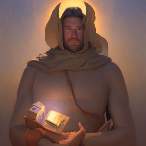 Heroic Portrait of John Smith: Hyperdetailed Splash Art