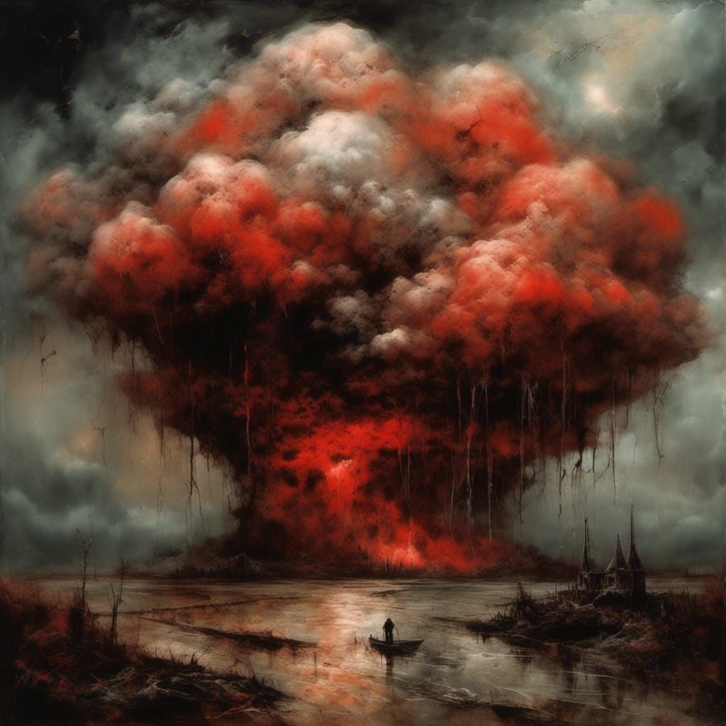 Alone in the Storm: Macabre Horror Illustration