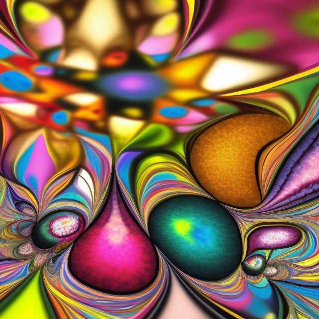 Vibrant Psychedelic Fractal Art