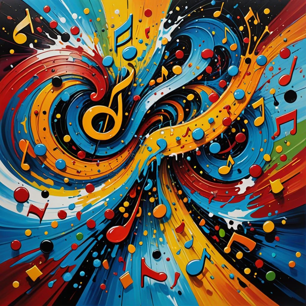 Surreal Game Board Dissolves into Music Splash Art