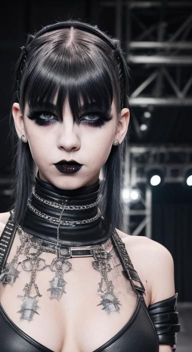 Industrial Goth Cosplay at Paris Fashion Show