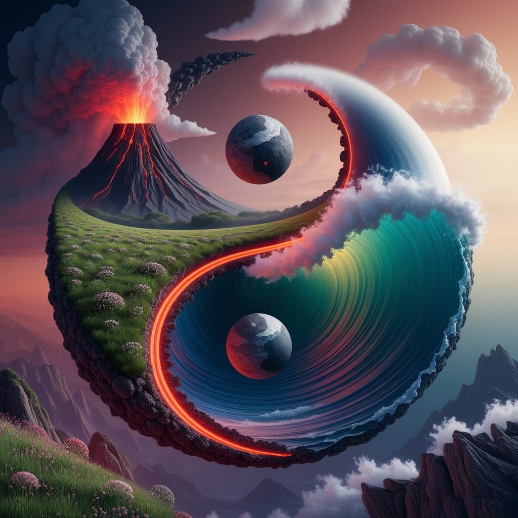 Feuer und Wasser, Chaos und Ruhe – kosmische Balance im ewigen Tanz von Yin und Yang