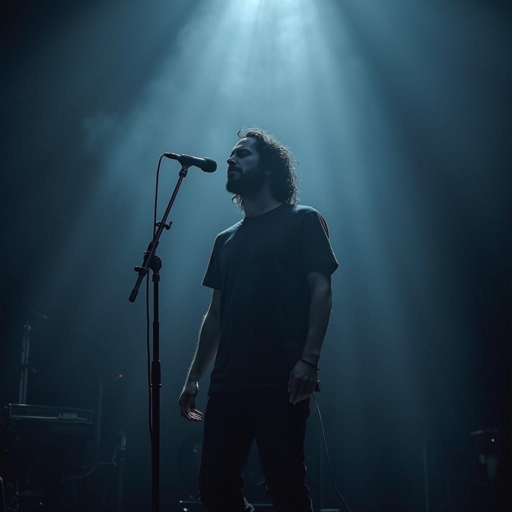 Eddie Vedder in Moody Stage Lighting