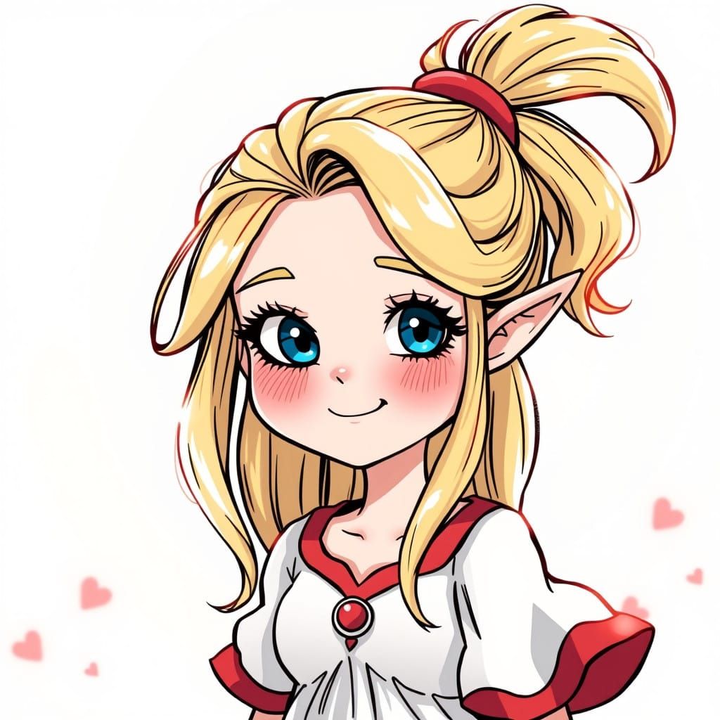 Whimsical Norse Goddess of Love in Retro Comic Style