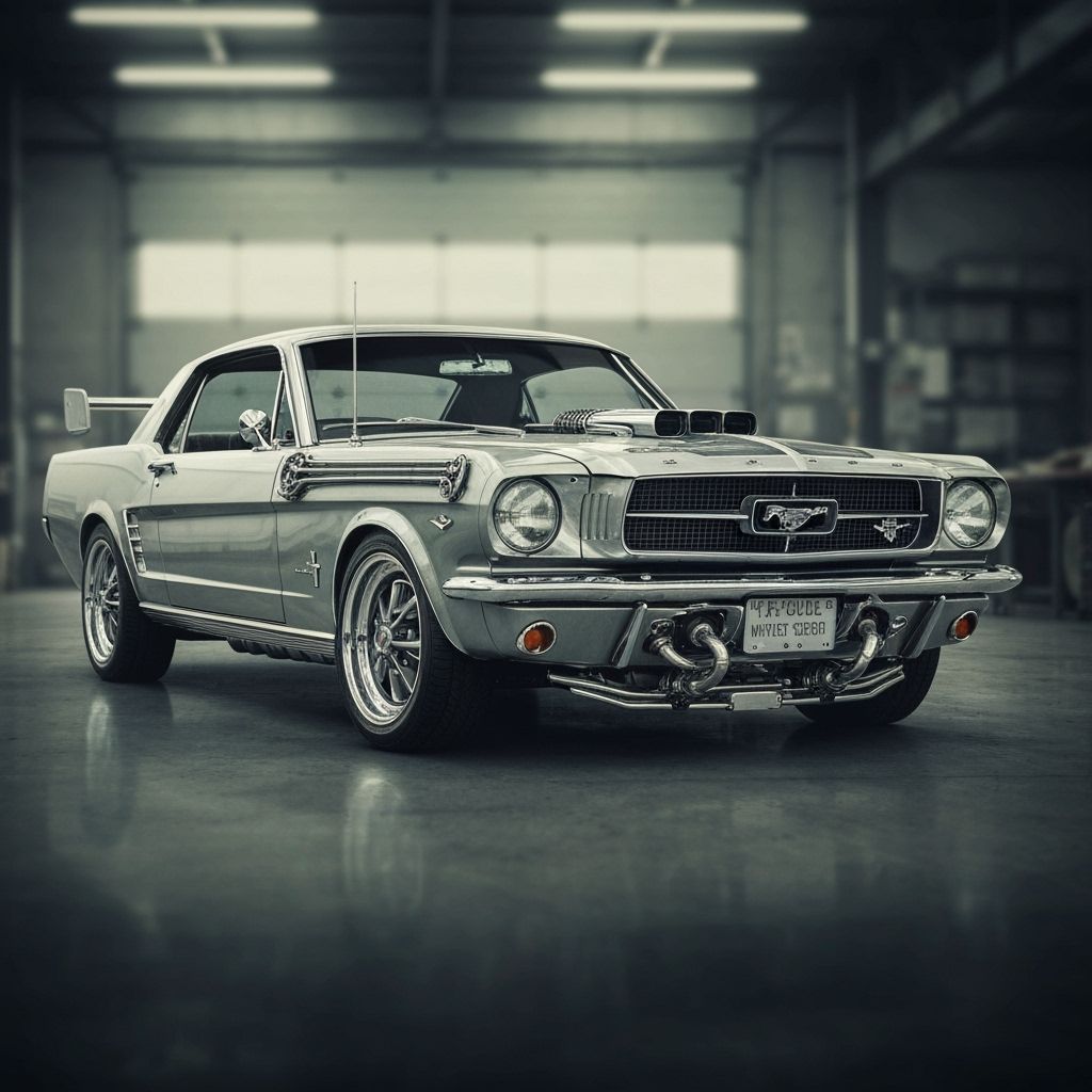 1965 Ford Mustang V8 with Biomechanical Chrome Accents