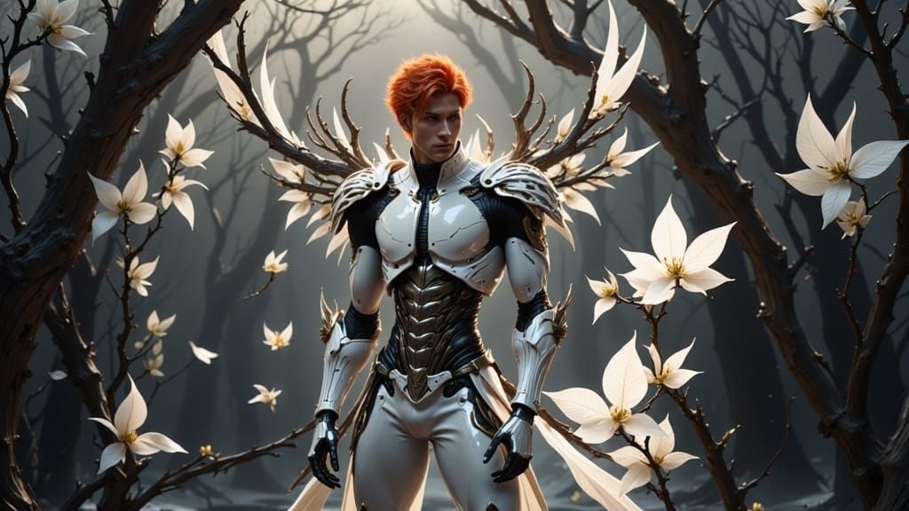 Ichigo in White Aura: Ethereal Digital Art