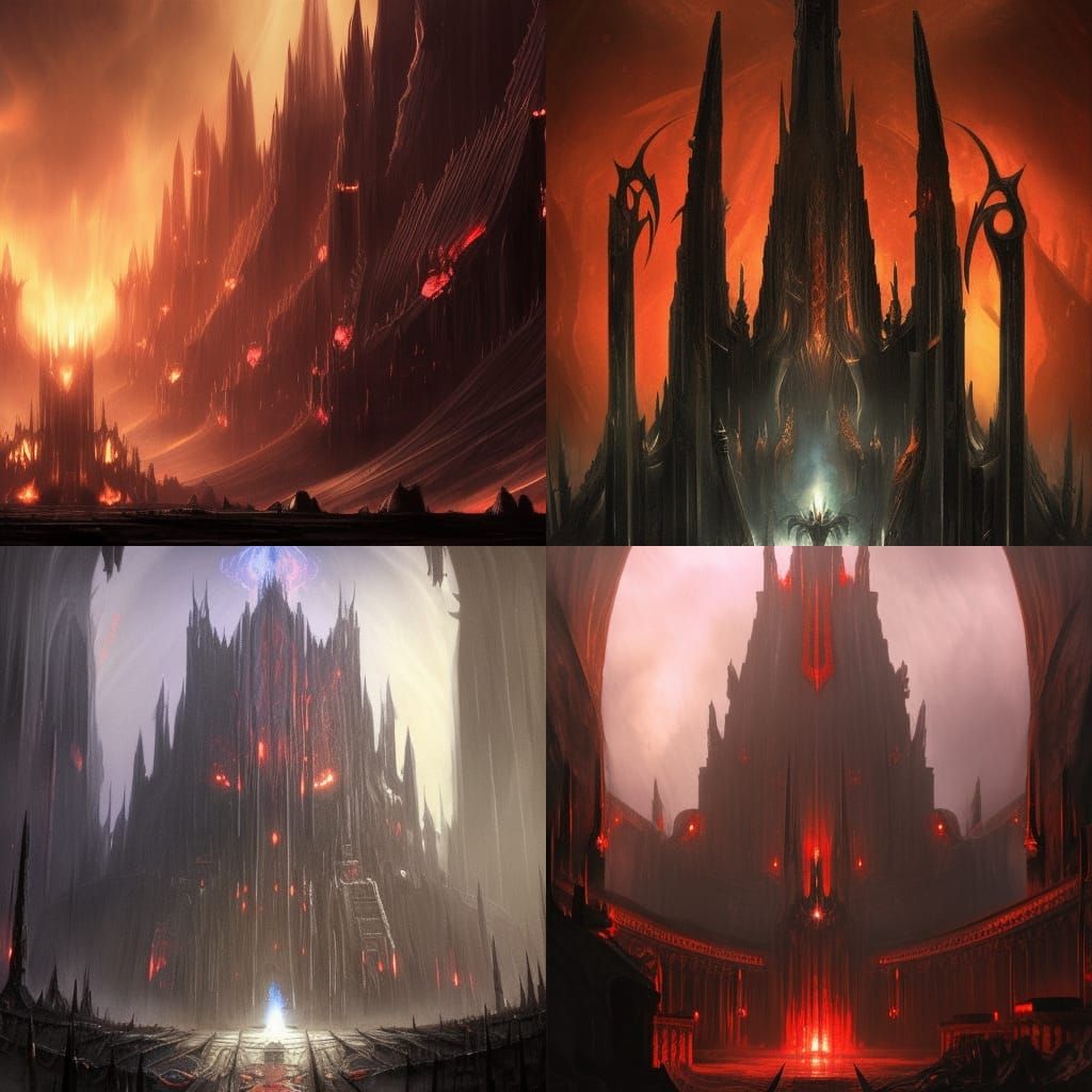 Magma Throne Room: Dark Fantasy Concept Art