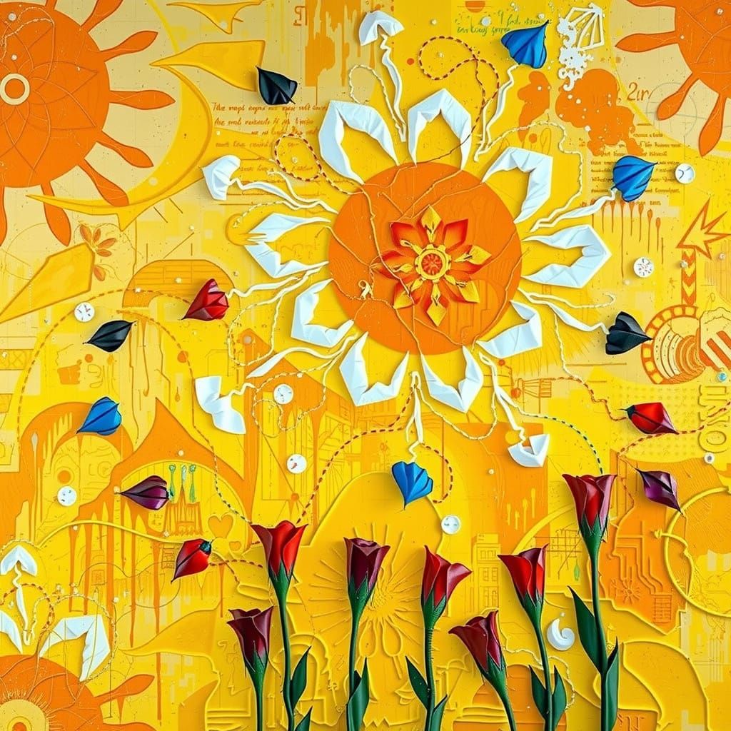 Kaleidoscopic Wall Art in Unreal Engine 5 Style