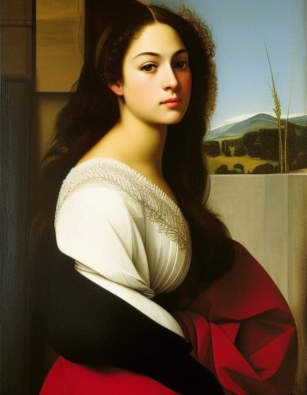 Baroque Portrait of a Beautiful Young Woman