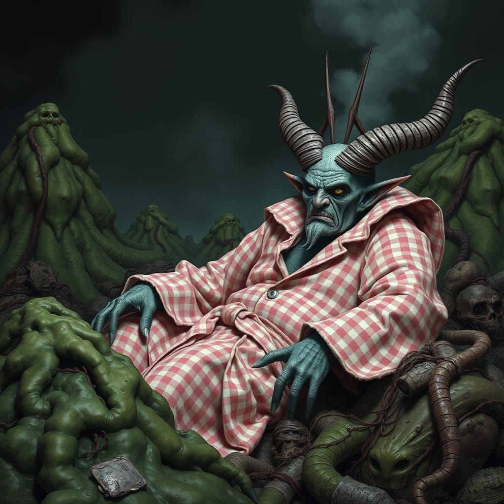 Slothful Demon King Reigns Over Toxic Wasteland in Giger-Ins...