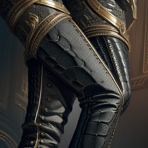 Luxurious Alligator Boots and Handbag Fashion Illustration