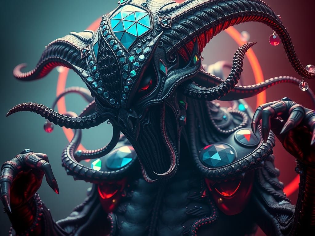 Cthulhu as Diamond Spangled Vampire Harlequin