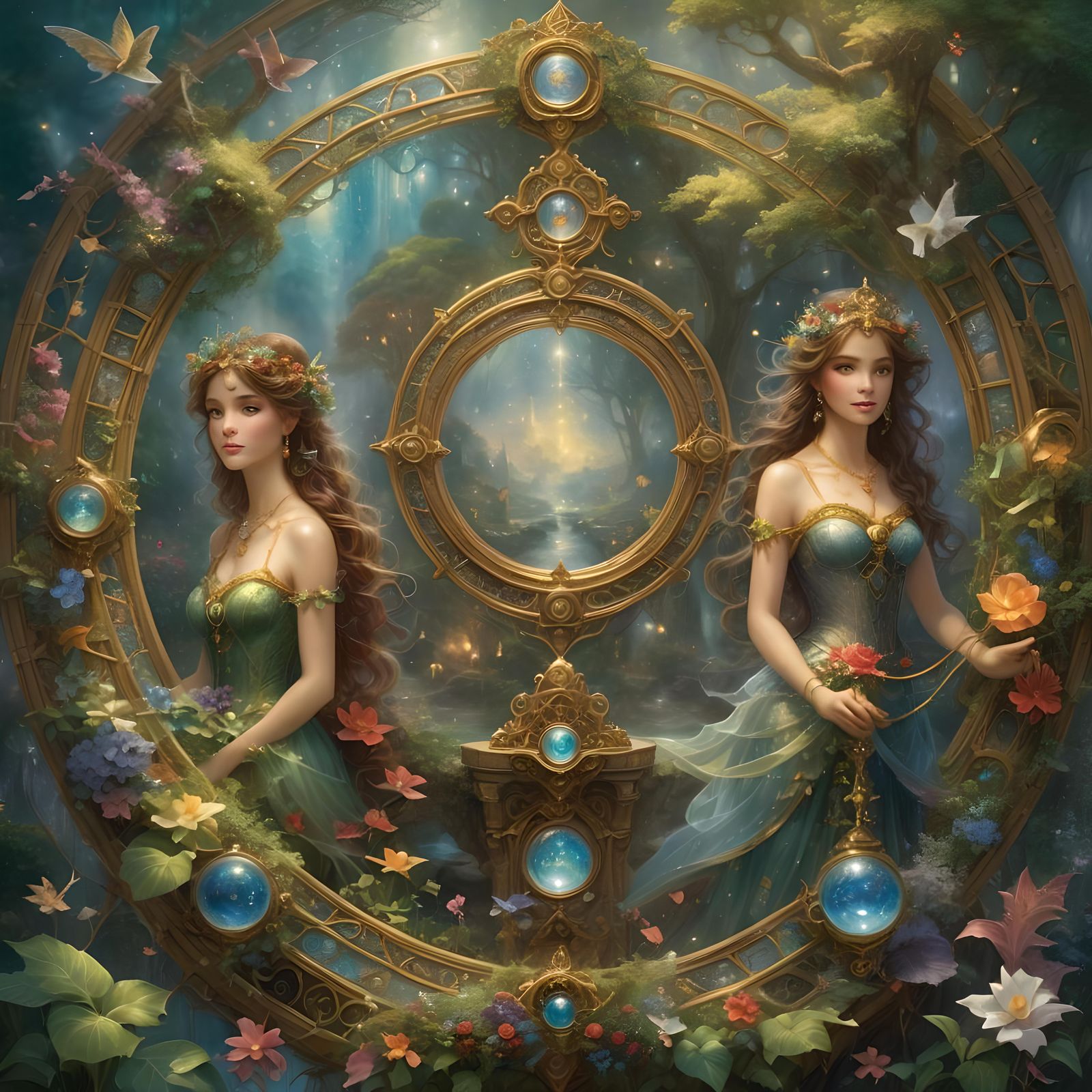 Ethereal Fantasy Trinity in Luminist Style
