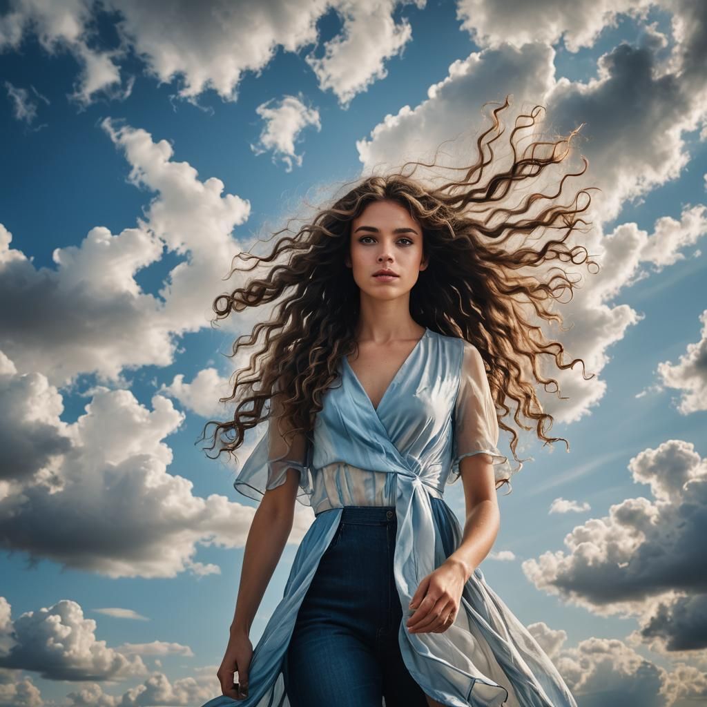 Low angle shot , photoportrait .