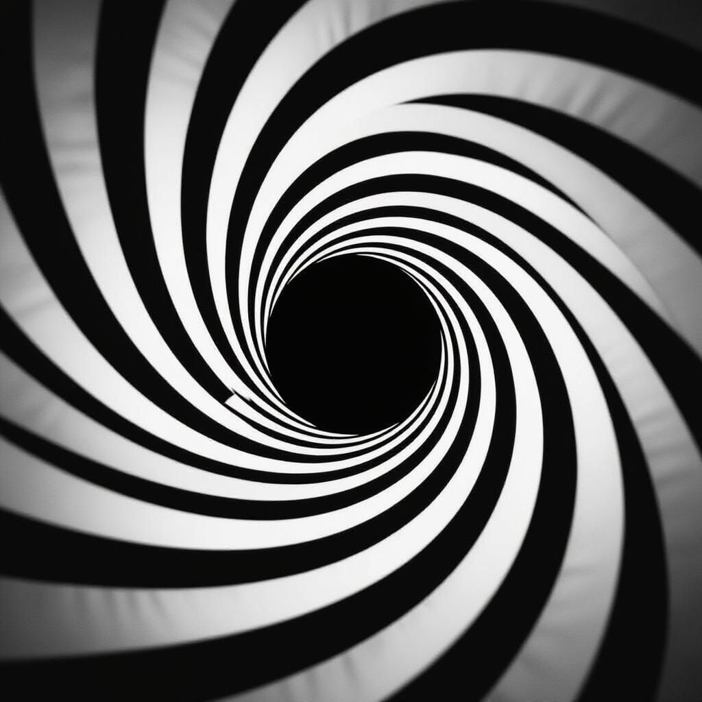 Black and White Circle Optical Illusion