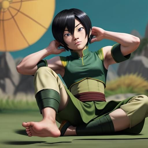 Toph Beifong showing her soles