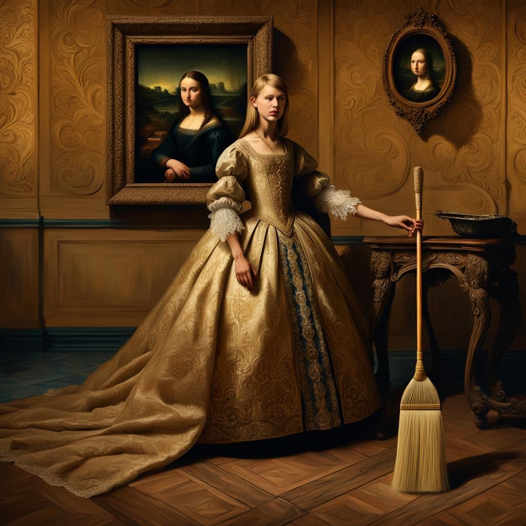 Taylor Swift and Mona Lisa in Renaissance Painting