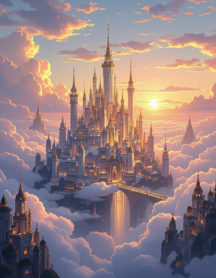 Breathtaking Cloud City at Sunset