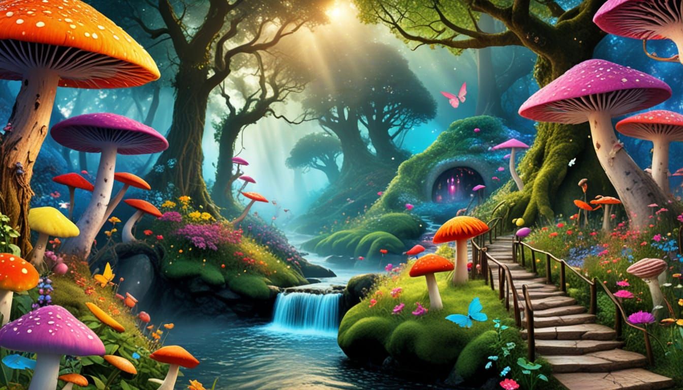 Vibrant Magical Fae World