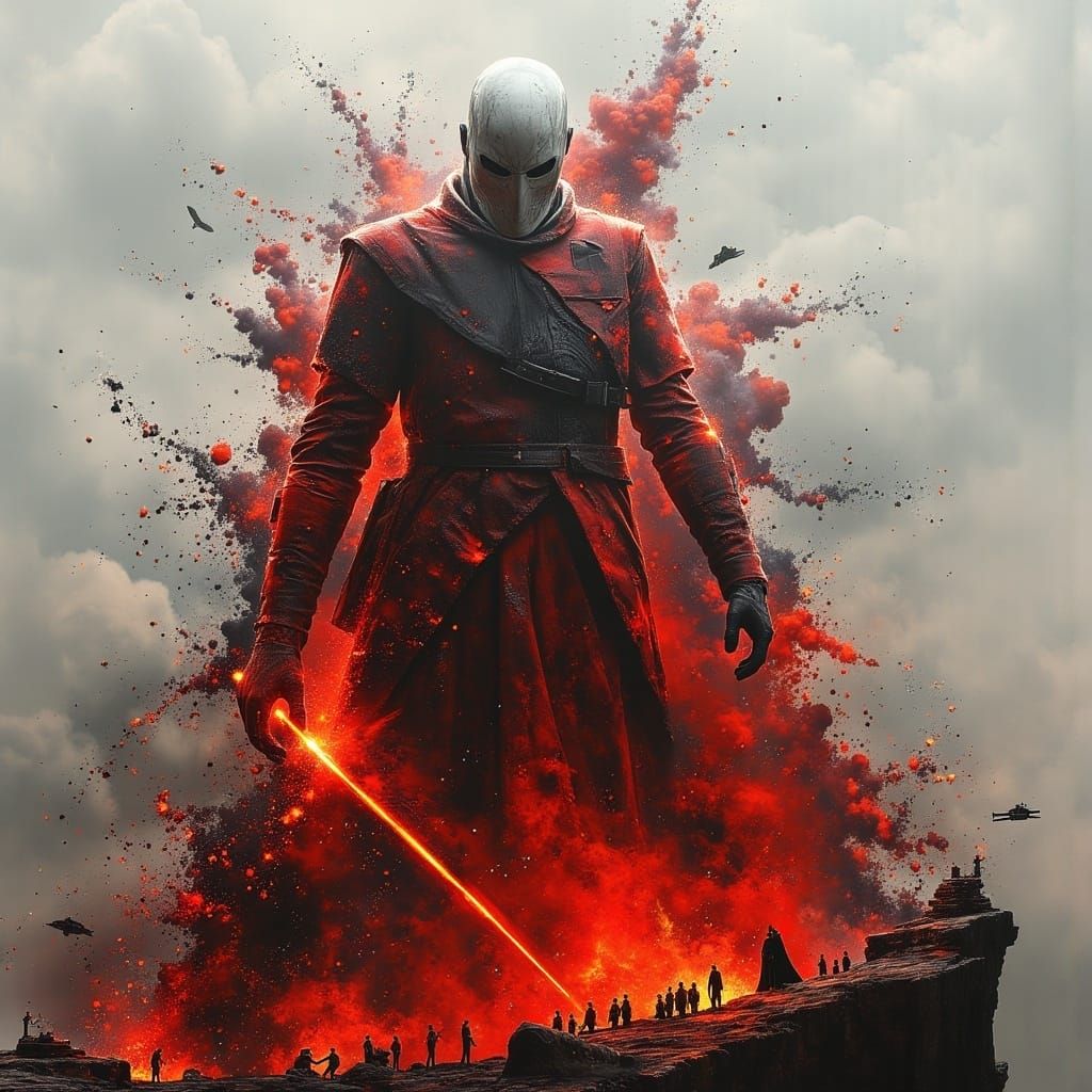 Dark Sith Lord Dominates Apocalyptic Landscape in Cyberpunk...