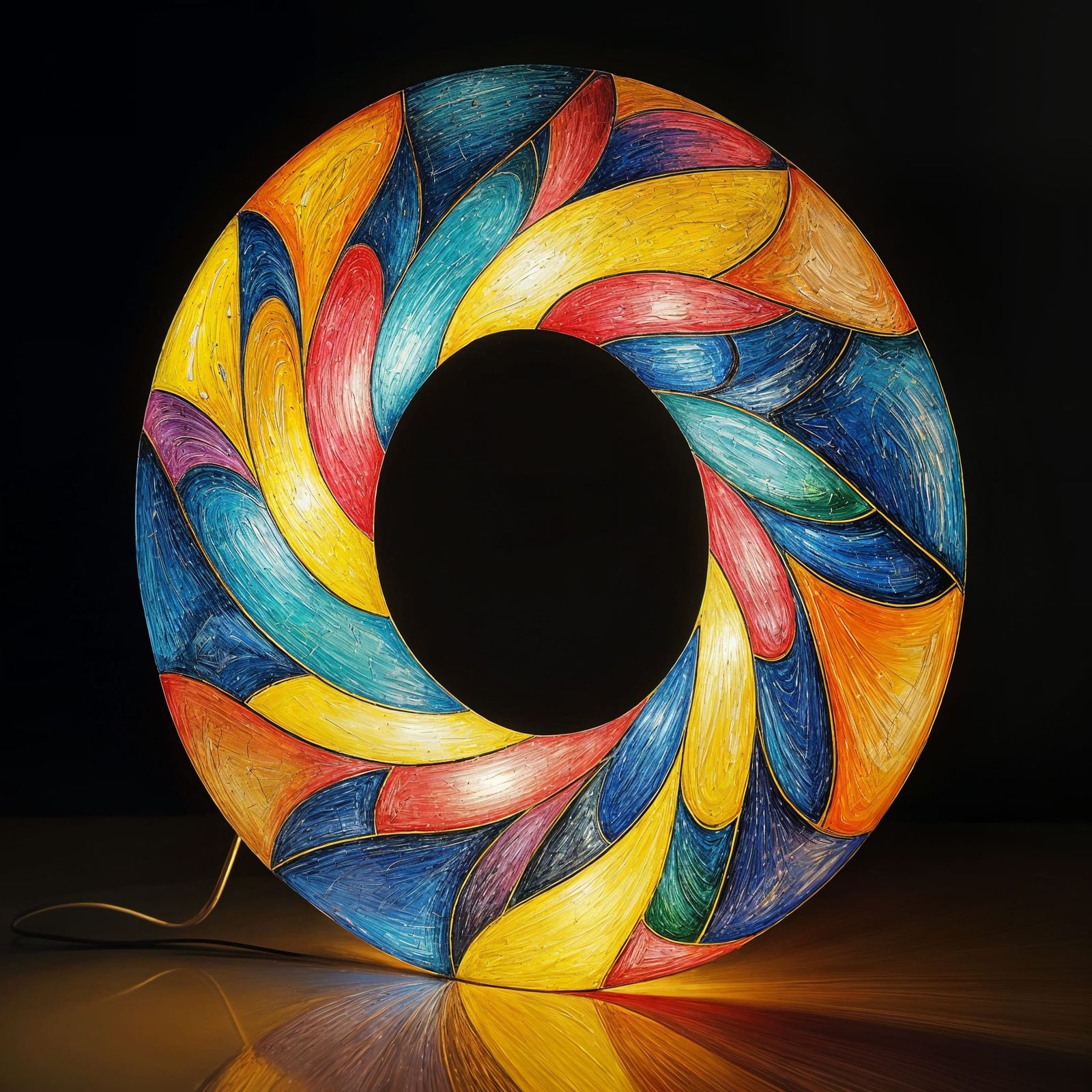Torus Lamp in Cubist Style