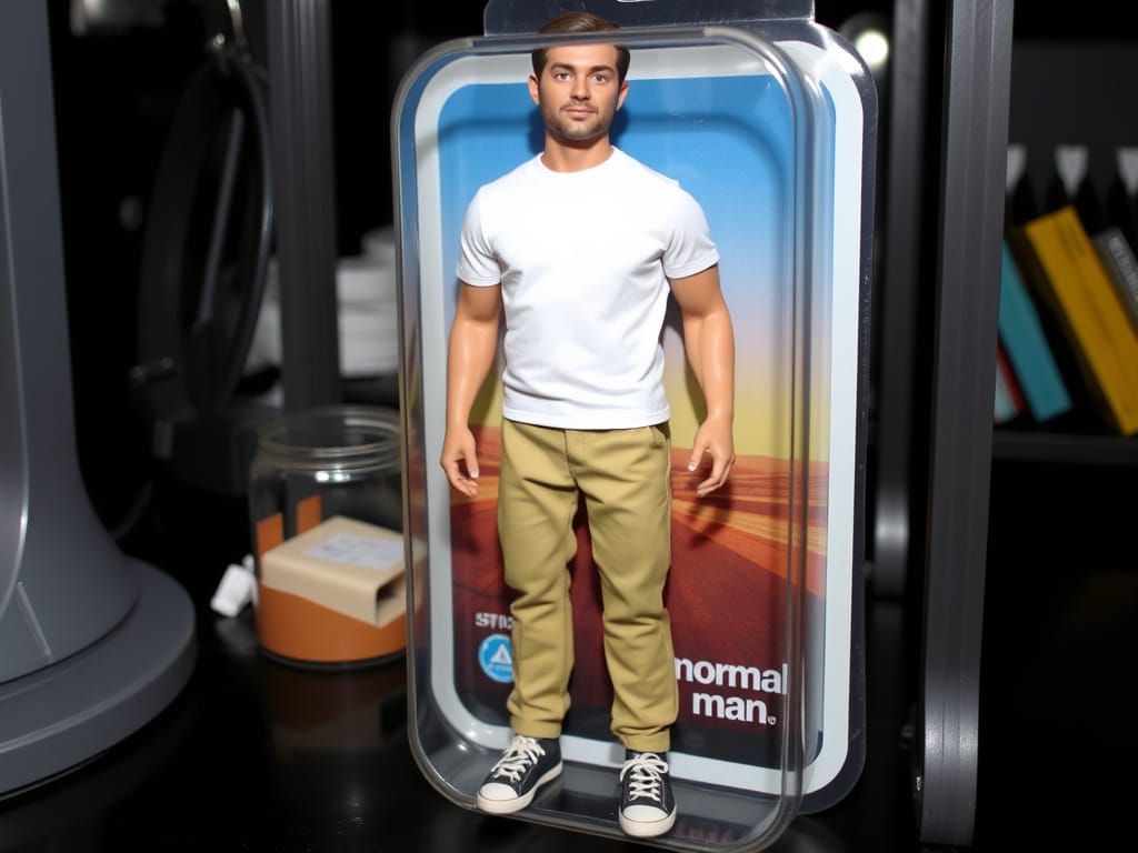 Action Figure of a Modern Man in Everyday Attire