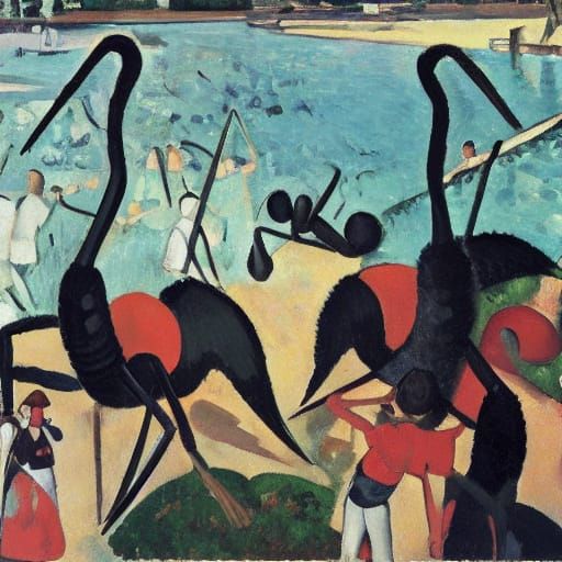 Giant Ants Celebrate Black Swan Day in Marquet & Modigliani ...