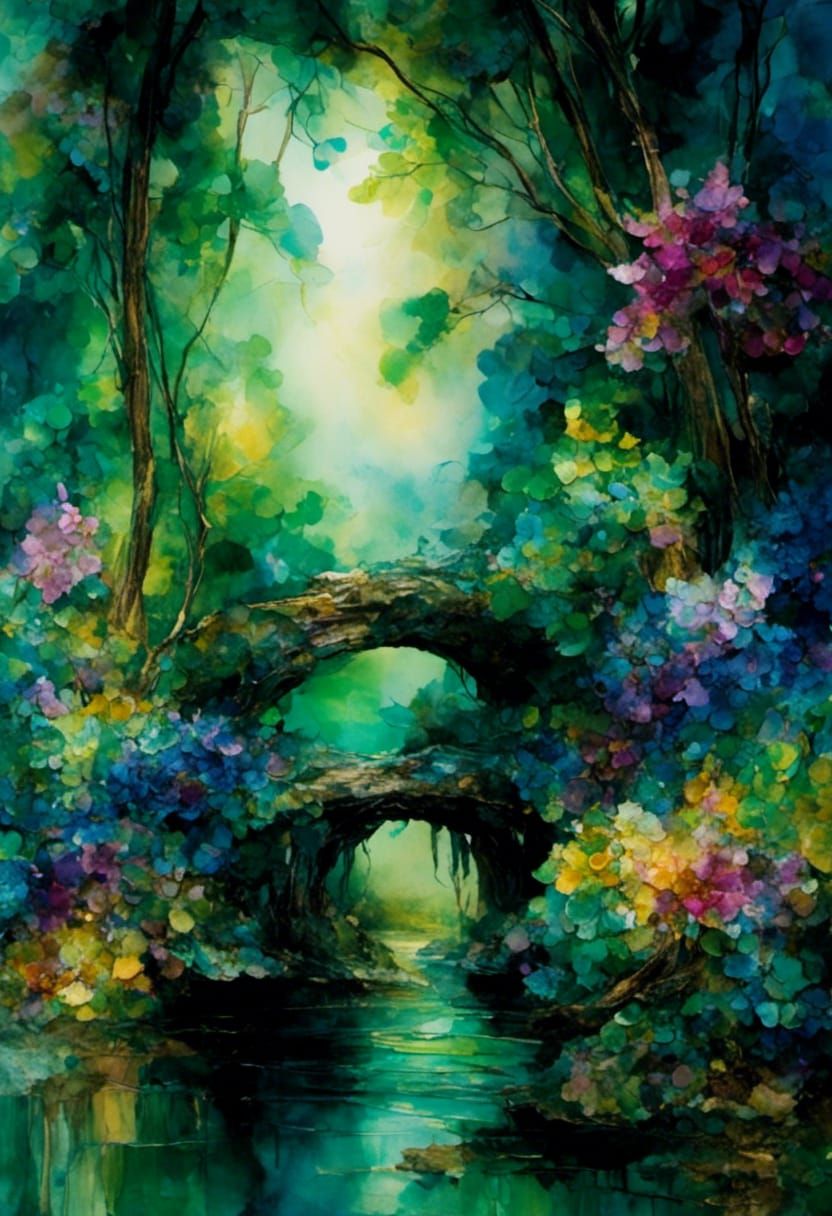 Ethereal Birds in Adobe Paint Style