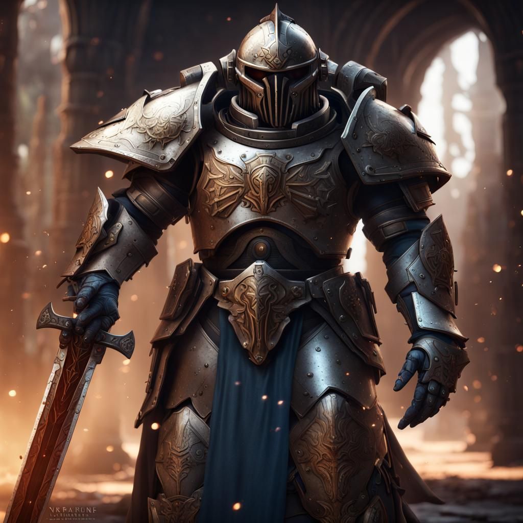 Warforged Space Marine Warrior with Great Sword