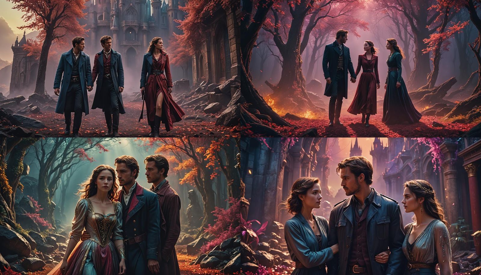 Loving Couple in 2000s Movie Scene, Hyperrealistic Photo