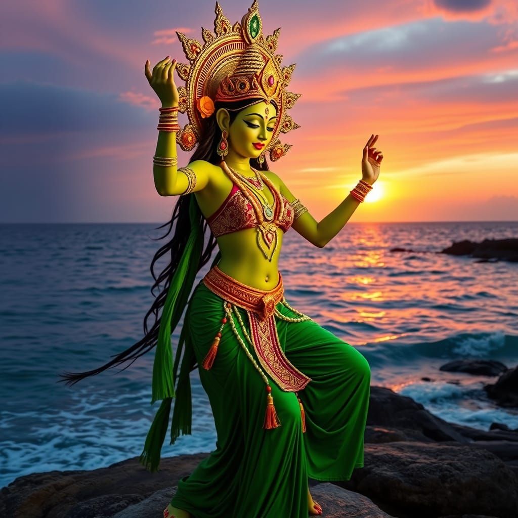 Tantric Goddess in Kharujaho Style Performs Sacred Dance by ...