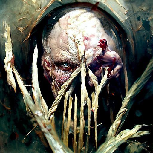 The flesh harvester. All he wants is human flesh!