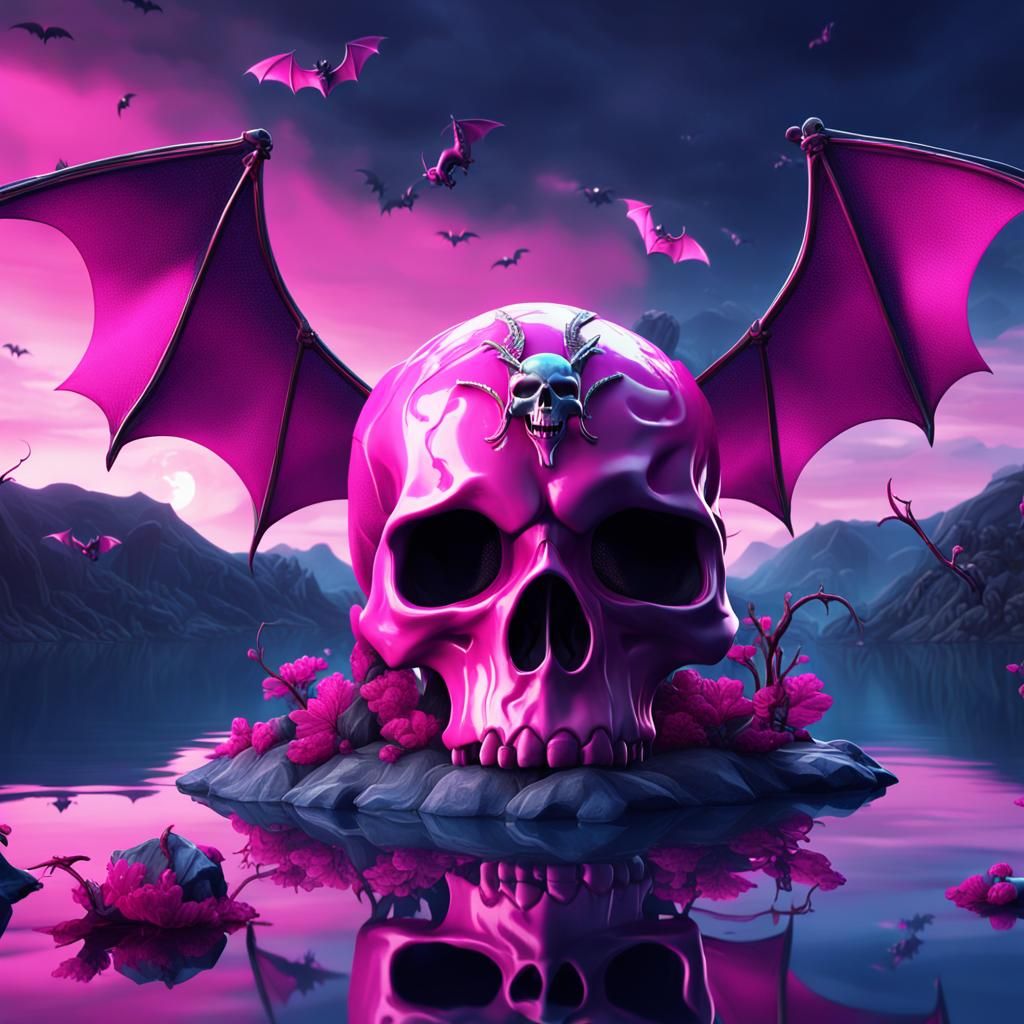 Pink Skull Candy Fantasy Concept Art