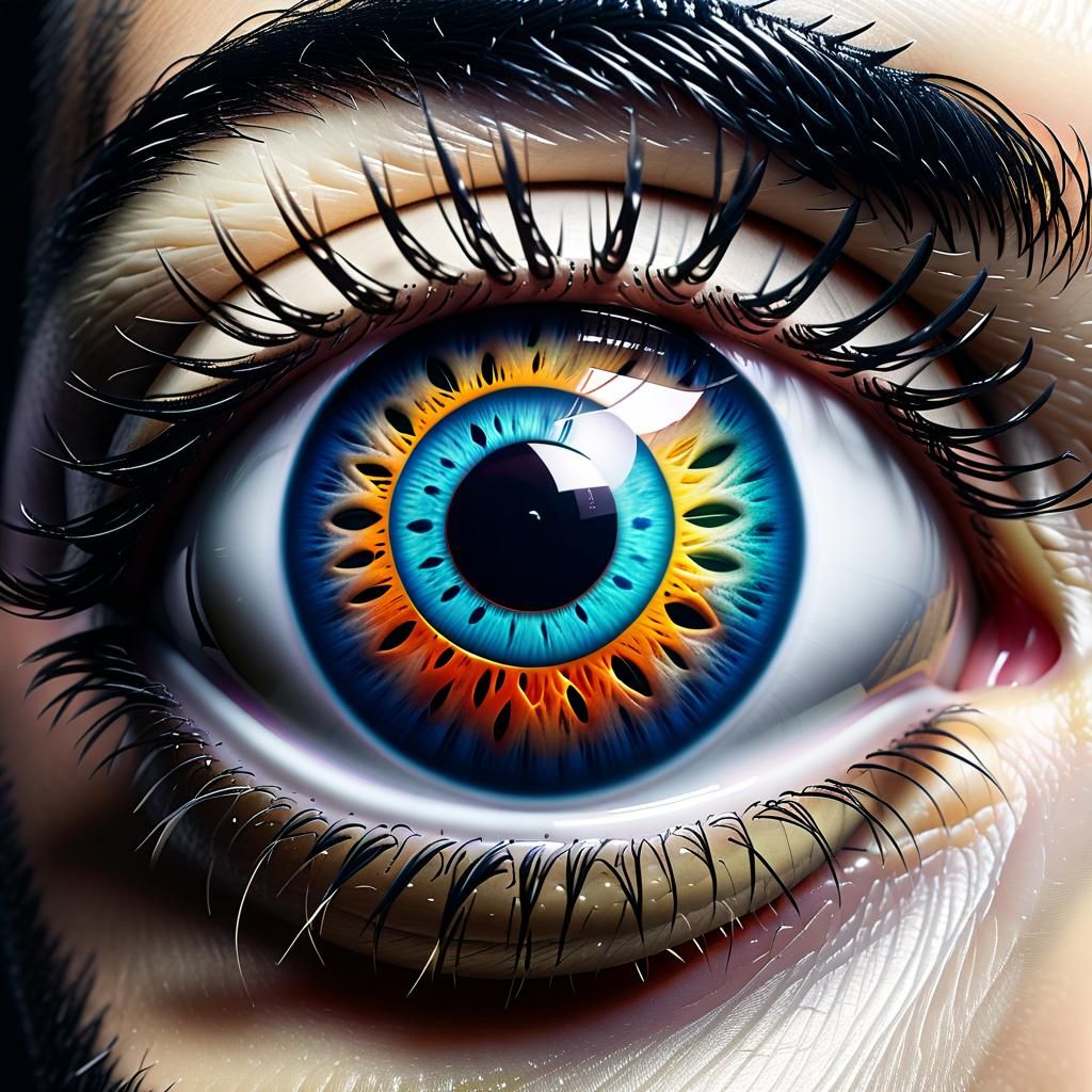 Hyperrealistic Googly Eye in New School Tattoo Style