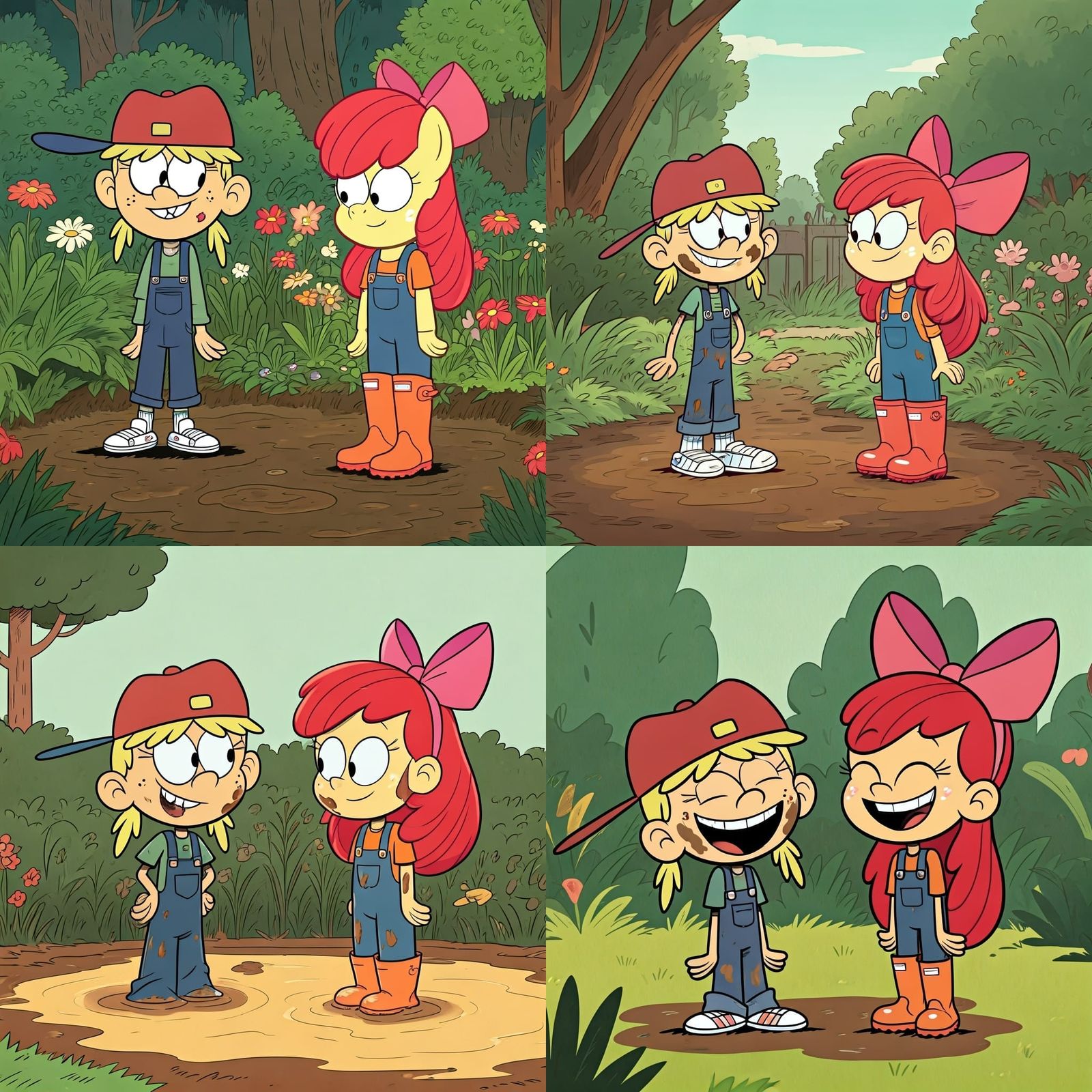 Lana Loud and Apple Bloom's Muddy Garden Adventure