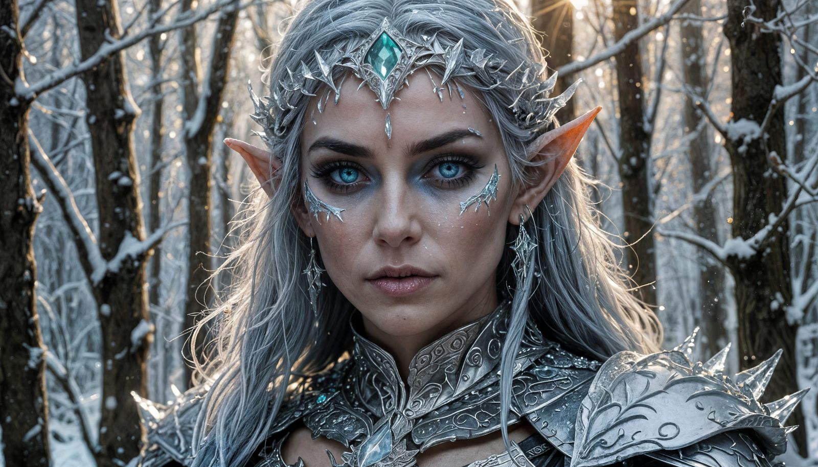 Hyperrealistic Winter Elf with Intricate Details